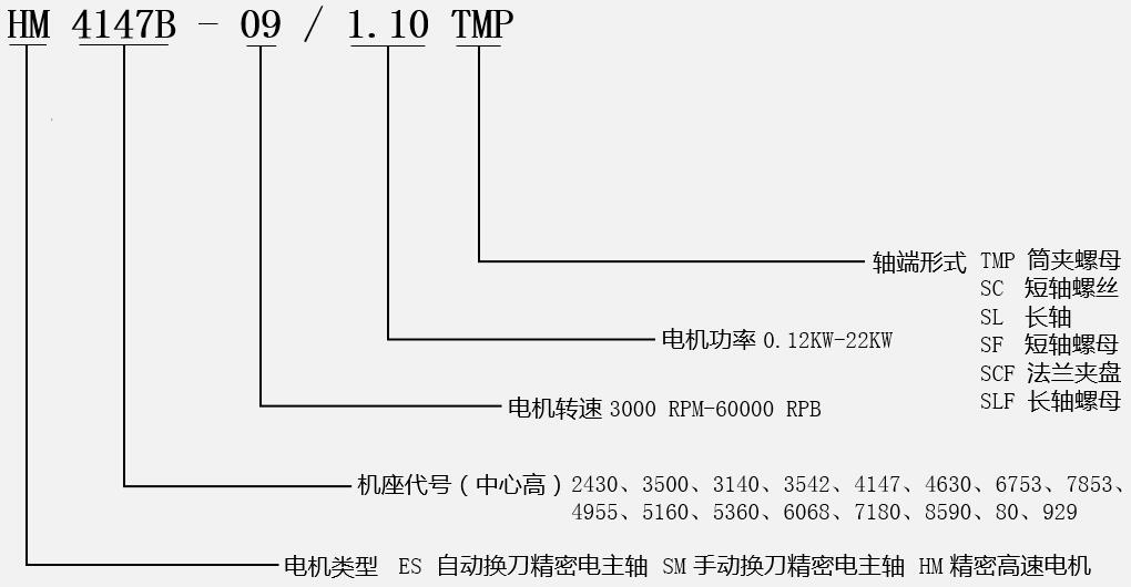 高速抛光电机型号说明